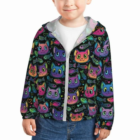 Sun Hoodie for Kids Cute kitten fish Long Sleeve Swim Fishing Shirts Sun Protection Zip Up Jacket Clothing Athletic Hoodie
Sun Hoodie for Kids Cute kitten fish Long Sleeve Swim Fishing Shirts Sun Protection Zip Up Jacket Clothing Athletic Hoodie
