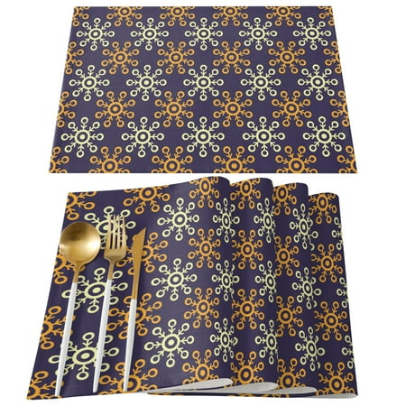 Ethnic Tribal Placemats Heat-Resistant Anti-Skid Durable Place Mats for Dining Table Wipeable Cotton Linen Placemat Set of 4 Colorful Floral
Ethnic Tribal Placemats Heat-Resistant Anti-Skid Durable Place Mats for Dining Table Wipeable Cotton Linen Placemat Set of 4 Colorful Floral