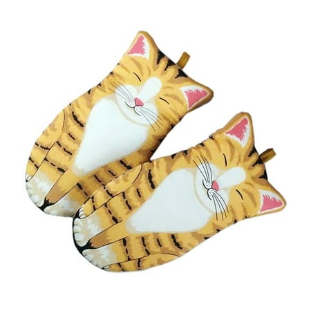 NICEXMAS 1 Pair Kitchen Oven Gloves Heat Resistant Cotton Oven Mitts Microwave Anti-Scald Cover Cat Style (Yellow)
NICEXMAS 1 Pair Kitchen Oven Gloves Heat Resistant Cotton Oven Mitts Microwave Anti-Scald Cover Cat Style (Yellow)