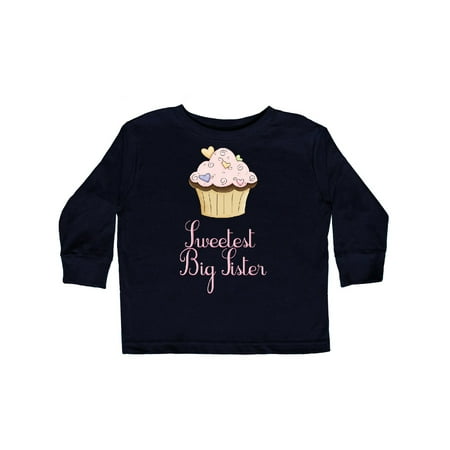 Inktastic Sweetest Big Sister Gift Toddler Toddler Girl Long Sleeve T-Shirt