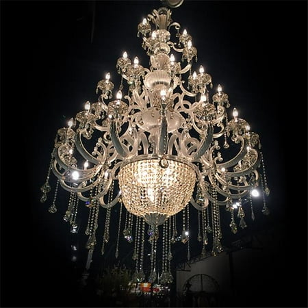 Hollywood Brush Silver Chandelier - 39 in. Silver
