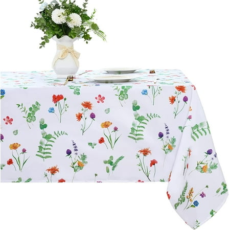 Wish Tree Spring Summer Floral Colorful Tablecloth Rectangular Green Leaves Flower Table Cloth Waterproof Washable Decorative Table Cover for Home Dining Room Party Picnic Kitchen
Wish Tree Spring Summer Floral Colorful Tablecloth Rectangular Green Leaves Flower Table Cloth Waterproof Washable Decorative Table Cover for Home Dining Room Party Picnic Kitchen