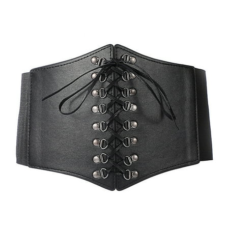 KOMOO Womens Leather Cinch Corset Waistband Steampunk Waspie Corset Waist Belts Wide Elastic Waist Belt
KOMOO Womens Leather Cinch Corset Waistband Steampunk Waspie Corset Waist Belts Wide Elastic Waist Belt