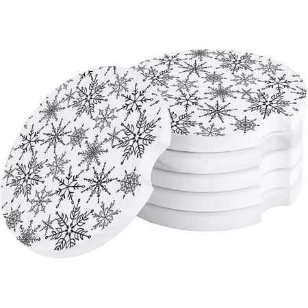 KXMDXA Black White Style Snowflake Pattern Set of 4 Car Coaster for Drinks Absorbent Ceramic Stone Coasters Cup Mat with Cork Base for Home Kitchen Room Coffee Table Bar Decor
KXMDXA Black White Style Snowflake Pattern Set of 4 Car Coaster for Drinks Absorbent Ceramic Stone Coasters Cup Mat with Cork Base for Home Kitchen Room Coffee Table Bar Decor