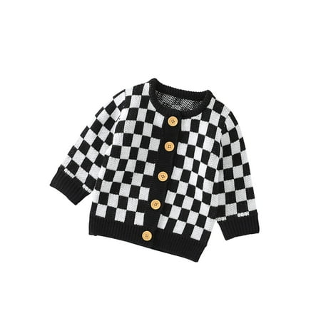Bagilaanoe Newborn Baby Boy Girl Knit Cardigan Long Sleeve Sweater Checkerboard Pattern Knitwear Coat 3M 6M 9M 12M 18M Fall Casual Tops Outwear
Bagilaanoe Newborn Baby Boy Girl Knit Cardigan Long Sleeve Sweater Checkerboard Pattern Knitwear Coat 3M 6M 9M 12M 18M Fall Casual Tops Outwear