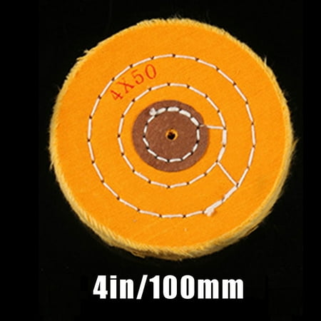 Leke 4mm Hole Dia 3-8inch Cotton Lint Cloth Polishing Wheel for Gold Silver Jewelry