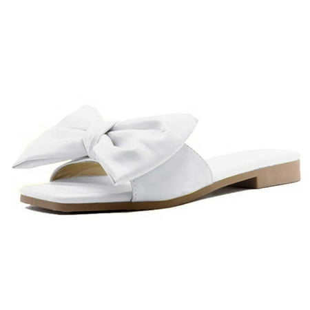 Kukoosong Womens Sandals Bowknot Flat Slippers Casual Beach Indoor&Outdoor Shoes Flat Sandals for Women White 43
Kukoosong Womens Sandals Bowknot Flat Slippers Casual Beach Indoor&Outdoor Shoes Flat Sandals for Women White 43