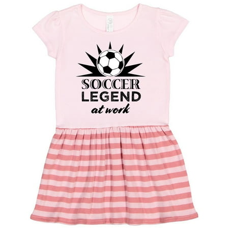 Inktastic Soccer Legend at Work Gift Toddler Girl Dress