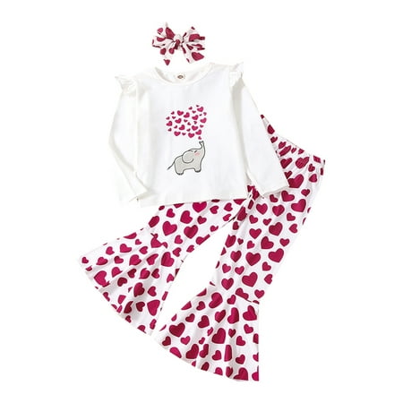 Musuos Little Girls Valentine s Day Outfits Long Sleeve Shirts Tops with Flare Pants
Musuos Little Girls Valentine s Day Outfits Long Sleeve Shirts Tops with Flare Pants