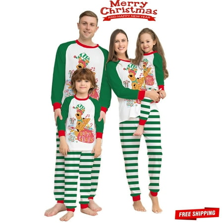 Christmas Pajamas For Family - Family Christmas PJs Matching Sets Green