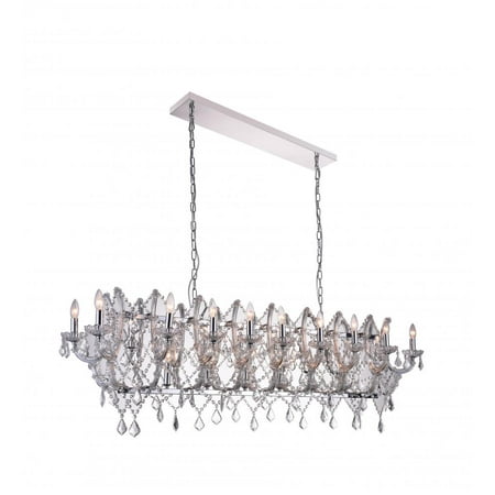 24 Light Candle Chandelier with Chrome finish