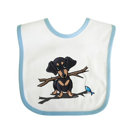 Inktastic Dachshund Fisher Gift Baby Boy or Baby Girl Bib