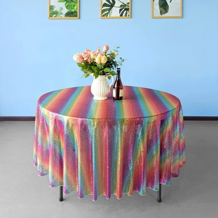 Trimming Shop 90 Round Sequin Tablecloth Glitter Sparkly Party Supply Table Cover Rainbow 1pcs
Trimming Shop 90 Round Sequin Tablecloth Glitter Sparkly Party Supply Table Cover Rainbow 1pcs