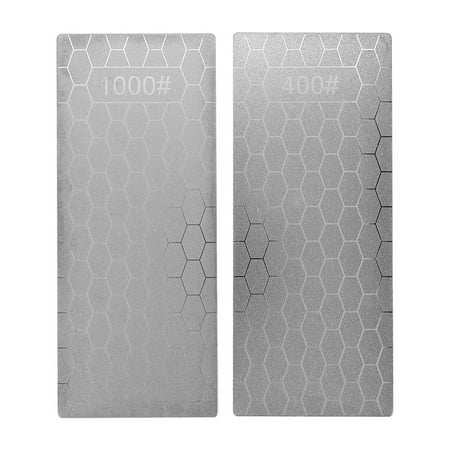 2PCS Diamond Sharpening Stone Whetstone Honeycomb Surface Diamond Sharpener Plate with Non- Base(400/1000 Grit)
2PCS Diamond Sharpening Stone Whetstone Honeycomb Surface Diamond Sharpener Plate with Non- Base(400/1000 Grit)