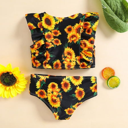 Gubotare Kid Print Two-piece Toddler Suit Girls Swimwear Bathing Baby Ruffles Sunflowers Set Summer Swimsuit Guard Baby Girl Yellow 5-6 Years
Gubotare Kid Print Two-piece Toddler Suit Girls Swimwear Bathing Baby Ruffles Sunflowers Set Summer Swimsuit Guard Baby Girl Yellow 5-6 Years
