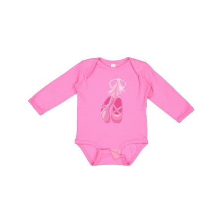 Inktastic Ballet Shoes Ballet Slippers Ballet Dance Pink Gift Baby Girl Long Sleeve Bodysuit