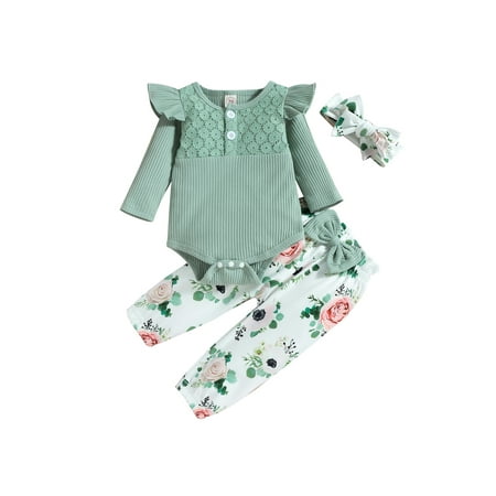 Tregren Newborn Baby Girl Clothes Spring Fall Outfits Ribbed Romper Top Floral Flare Pants Outfits Baby Clothes
Tregren Newborn Baby Girl Clothes Spring Fall Outfits Ribbed Romper Top Floral Flare Pants Outfits Baby Clothes