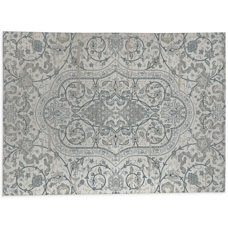 Empire Grey & Beige Texture Kitchen Mat by Kavka Designs