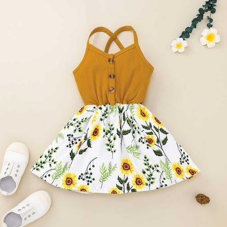 Herrnalise Toddler Baby Girl French Ribbed Sling Stitching Printed Dress Girls Dress Suit
Herrnalise Toddler Baby Girl French Ribbed Sling Stitching Printed Dress Girls Dress Suit