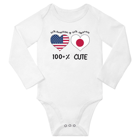 50% American + 50% Japanese = 100+% Cute Baby Long Slevve Bodysuit Outfits (White 12-18 Months)
50% American + 50% Japanese = 100+% Cute Baby Long Slevve Bodysuit Outfits (White 12-18 Months)