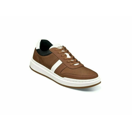 Stacy Adams Currier Moc Toe Lace Up Sneaker Strip Walking Shoe Cognac 25515-221