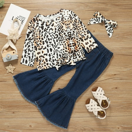 Augper Baby Girl Clothes Long Sleeve Fall Winter Clearance Newborn Baby Toddler Girls Suit Pullover Girls Baby Leopard Print Long Sleeved Denim Flared Trousers Turban
Augper Baby Girl Clothes Long Sleeve Fall Winter Clearance Newborn Baby Toddler Girls Suit Pullover Girls Baby Leopard Print Long Sleeved Denim Flared Trousers Turban