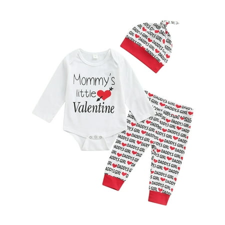 Suanret Infant Baby Boys Girls Valentine s Day Clothes Sets Long Sleeve Letter Romper Tops Print Pants Hat White 3-6 Months
Suanret Infant Baby Boys Girls Valentine s Day Clothes Sets Long Sleeve Letter Romper Tops Print Pants Hat White 3-6 Months