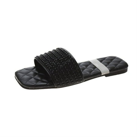 Women\ s Flat Sandals Slip-on Style Peep Toe Casual Shoes with Rubber Sole Summer Beach Supply
Women\ s Flat Sandals Slip-on Style Peep Toe Casual Shoes with Rubber Sole Summer Beach Supply