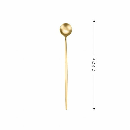 1 Pc Gold Coffee Tea Stir Spoon Long Handle Ice Cream Dessert Spoons Eco-Friendly Stainless Steel Tableware Kitchen Supplies
1 Pc Gold Coffee Tea Stir Spoon Long Handle Ice Cream Dessert Spoons Eco-Friendly Stainless Steel Tableware Kitchen Supplies