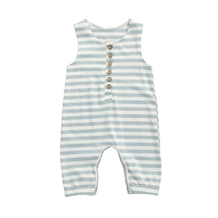 Douhoow Baby Boys Bodysuit Summer Casual Jumpsuit Sleeveless Striped Solid Color Romper
Douhoow Baby Boys Bodysuit Summer Casual Jumpsuit Sleeveless Striped Solid Color Romper