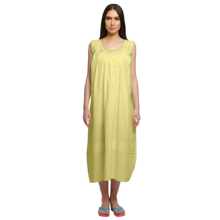 Moomaya Solid Womens Button Placket Knee Long Nightdress Cotton Night Gown
Moomaya Solid Womens Button Placket Knee Long Nightdress Cotton Night Gown
