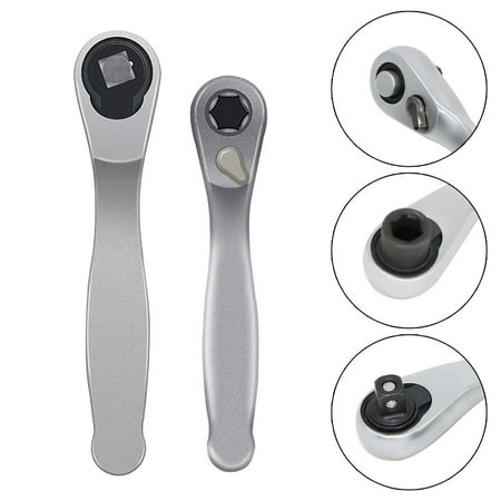 2pcs High Hardness Ratchet Wrench Steel Mini Wrench Manual Repair Tool