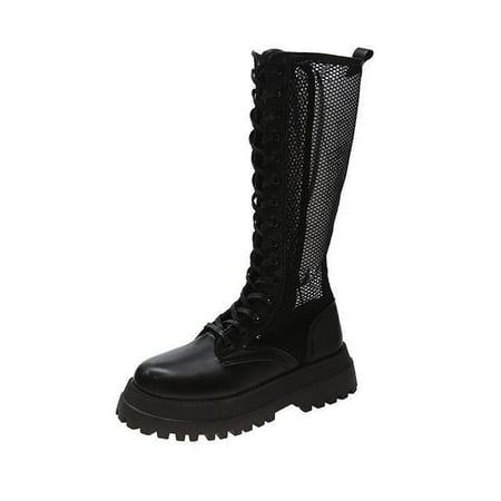 Shoes Chunky Platform Mesh Knee High Boots Women Punk Thick Bottom Lace Up Long Boots Woman 2021 Zipper Breathable Shoes
Shoes Chunky Platform Mesh Knee High Boots Women Punk Thick Bottom Lace Up Long Boots Woman 2021 Zipper Breathable Shoes