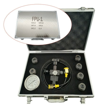 Pressure Test Tools 7 in 1 Inflatable Tool Hydraulic Accumulator Nitrogen Charging Fill Gas Valve Test Kit 40MPA with Case
Pressure Test Tools 7 in 1 Inflatable Tool Hydraulic Accumulator Nitrogen Charging Fill Gas Valve Test Kit 40MPA with Case
