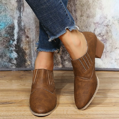 Zunfeo Women s Ankle-High Boots- Low Top Thick Heel High Heel Fashion Pointed Single Shoes Brown 6.5
Zunfeo Women s Ankle-High Boots- Low Top Thick Heel High Heel Fashion Pointed Single Shoes Brown 6.5