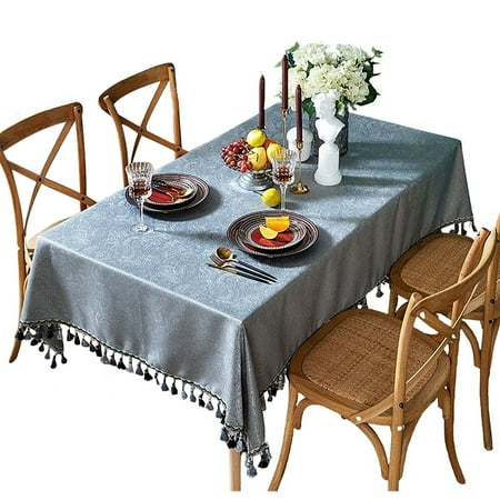 Tablecloths For Rectangle Tables European Vintage Jacquard Tablecloth With Tassel Washable Thicken Dustproof Table Covers For Family Banquet Catering-Gray-90x130cm(35.4x51 )
Tablecloths For Rectangle Tables European Vintage Jacquard Tablecloth With Tassel Washable Thicken Dustproof Table Covers For Family Banquet Catering-Gray-90x130cm(35.4x51 )