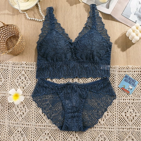 Women Lace Bra Set with Deep V Design Comfortable to Wear Lightweight Durable Breathable for Daliy Life(Royal Blue)
Women Lace Bra Set with Deep V Design Comfortable to Wear Lightweight Durable Breathable for Daliy Life(Royal Blue)