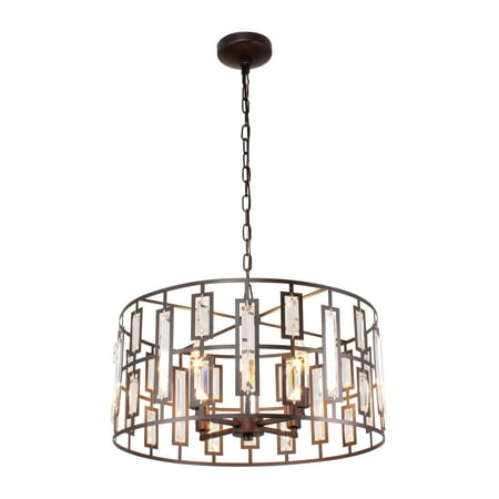 RADIANCE Goods Contemporary 4 Light Rubbed Bronze Ceiling Pendant 20 Wide