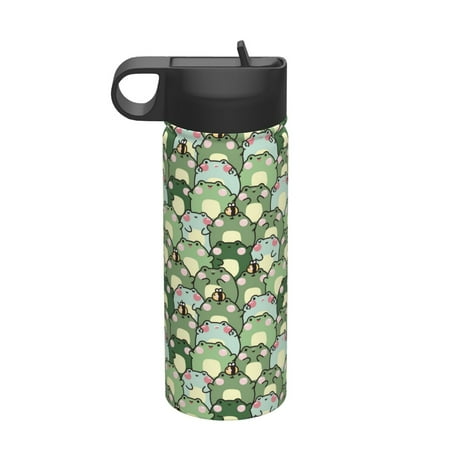 Salouo Cute Frog Pattern 18 oz Water Bottle With Straw Stainless Steel Sports Water Cup Flask Wide Mouth Travel Thermal Mug for Home Office Car
Salouo Cute Frog Pattern 18 oz Water Bottle With Straw Stainless Steel Sports Water Cup Flask Wide Mouth Travel Thermal Mug for Home Office Car