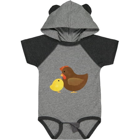 Inktastic Hen and Chick Farm Animals Gift Baby Boy or Baby Girl Bodysuit