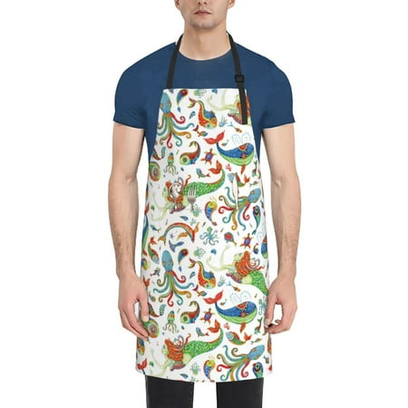 Lukts Adjustable Apron with 2 Pockets Chef Cooking Kitchen Restaurant Aprons for Women Men-Sea Animals 1
Lukts Adjustable Apron with 2 Pockets Chef Cooking Kitchen Restaurant Aprons for Women Men-Sea Animals 1