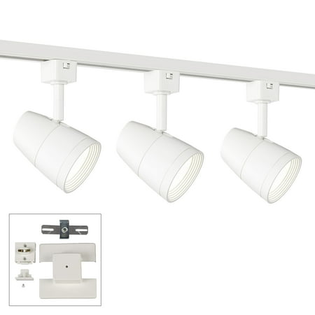 Juno 3-Light White 10 Watt LED Floating Canopy Track Kit