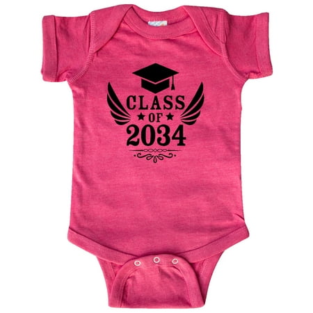 Inktastic Class of 2034 with Graduation Cap and Wings Gift Baby Boy or Baby Girl Bodysuit