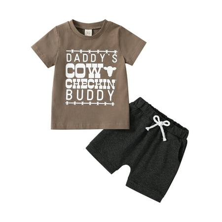 Baby Boys Shorts Set Short Sleeve Bull Head Letters Print T-shirt with Elastic Waist Shorts Summer Outfit
Baby Boys Shorts Set Short Sleeve Bull Head Letters Print T-shirt with Elastic Waist Shorts Summer Outfit