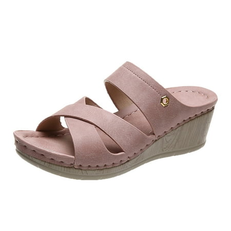 GNEIKDEING Women s Casual Solid Color Plus Size Comfortable Slope Heel Sandals And Slippers Gift on Clearance
GNEIKDEING Women s Casual Solid Color Plus Size Comfortable Slope Heel Sandals And Slippers Gift on Clearance