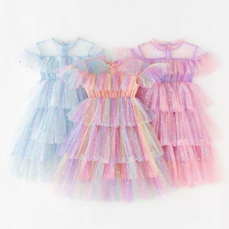 Aayomet Flower Girl Dress Toddler Girls Fly Sleeve Star Moon Paillette Princess Dress Rainbow Tie Dye Dance Party Ruffles Purple 4-5 Years
Aayomet Flower Girl Dress Toddler Girls Fly Sleeve Star Moon Paillette Princess Dress Rainbow Tie Dye Dance Party Ruffles Purple 4-5 Years