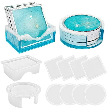 Resin Coaster Molds | Round & Square Silicone Coaster Mold Set | Epoxy Resin Coaster & Storage Box Molds for Art DIY Craft Cup Mat Kitchen Accessories
Resin Coaster Molds | Round & Square Silicone Coaster Mold Set | Epoxy Resin Coaster & Storage Box Molds for Art DIY Craft Cup Mat Kitchen Accessories