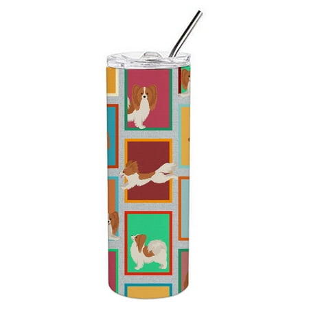 Lots of Red and White Papillon Stainless Steel 20 oz Skinny Tumbler 3 in x 8.25 in
Lots of Red and White Papillon Stainless Steel 20 oz Skinny Tumbler 3 in x 8.25 in