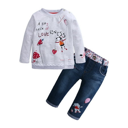 DNDKILG Toddler Baby Children Girl Boy 2PCS Long Sleeve Floral Outfits Clothing Set Pullover Hoodie and Pants Set Gray 1Y-6Y
DNDKILG Toddler Baby Children Girl Boy 2PCS Long Sleeve Floral Outfits Clothing Set Pullover Hoodie and Pants Set Gray 1Y-6Y