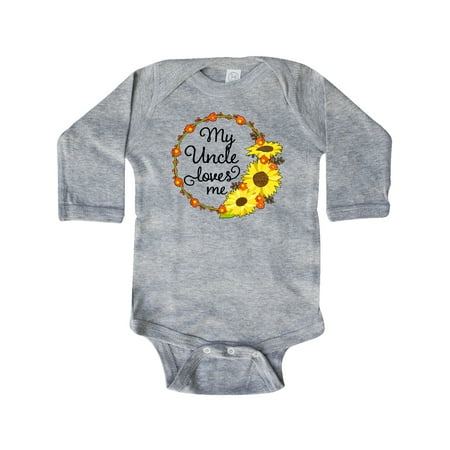 Inktastic My Uncle Loves Me with Sunflower Wreath Gift Baby Boy or Baby Girl Long Sleeve Bodysuit 
Inktastic My Uncle Loves Me with Sunflower Wreath Gift Baby Boy or Baby Girl Long Sleeve Bodysuit